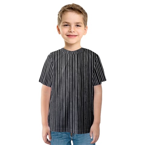 Stylish Silver Strips Kids  Sport Mesh Tee by gatterwe