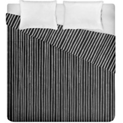 Stylish Silver Strips Duvet Cover Double Side (king Size) by gatterwe