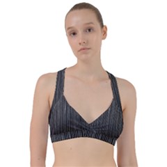 Stylish Silver Strips Sweetheart Sports Bra by gatterwe