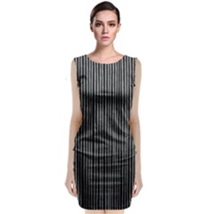 Stylish Silver Strips Classic Sleeveless Midi Dress by gatterwe