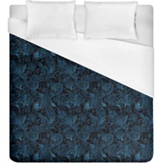 Blue Flower Glitter Look Duvet Cover (king Size) by gatterwe