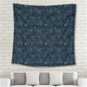 Blue Flower Glitter Look Square Tapestry (Large) View2