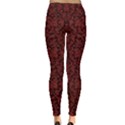 Red Glitter Look Floral Leggings  View2