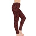 Red Glitter Look Floral Leggings  View4