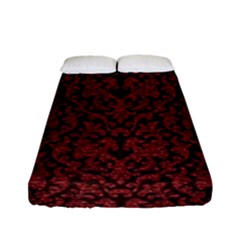 Red Glitter Look Floral Fitted Sheet (full/ Double Size) by gatterwe