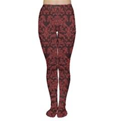 Red Glitter Look Floral Women s Tights by gatterwe