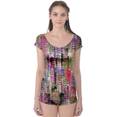 Colorful Shaky Paint Strokes                              Boyleg Leotard (ladies) by LalyLauraFLM