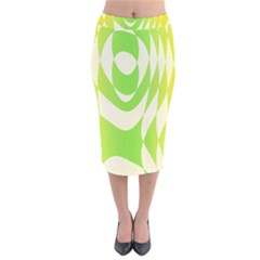 Green Shapes Canvas                                Velvet Pencil Skirt by LalyLauraFLM