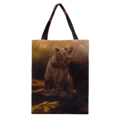 Roaring Grizzly Bear Classic Tote Bag by gatterwe