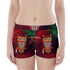 Cute Owl, Mandala Design Boyleg Bikini Wrap Bottoms by FantasyWorld7