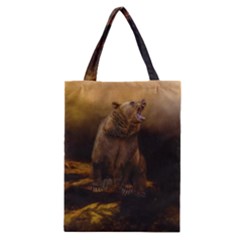 Roaring Grizzly Bear Classic Tote Bag by gatterwe