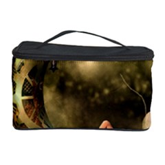 Steampunk Lady  In The Night With Moons Cosmetic Storage Case by FantasyWorld7