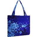 Floral Design, Cherry Blossom Blue Colors Mini Tote Bag View2