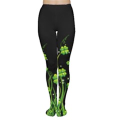 Black And Green Clover Tights