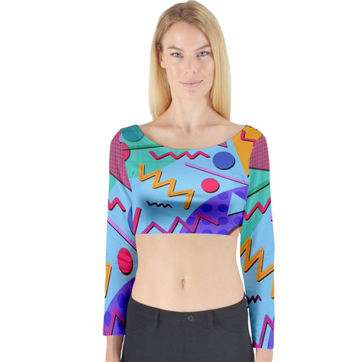 Memphis #10 Long Sleeve Crop Top