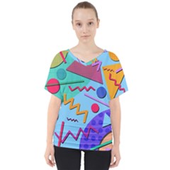 Memphis #10 V-neck Dolman Drape Top by RockettGraphics