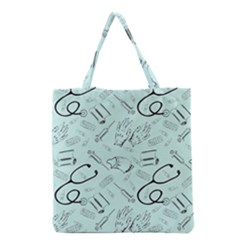 Pattern Medicine Seamless Medical Grocery Tote Bag by Nexatart