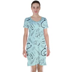 Pattern Medicine Seamless Medical Short Sleeve Nightdress by Nexatart