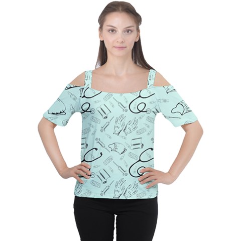 Pattern Medicine Seamless Medical Cutout Shoulder Tee by Nexatart