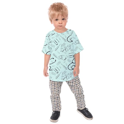 Pattern Medicine Seamless Medical Kids Raglan Tee by Nexatart