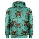 Chocolate Background Floral Pattern Men s Pullover Hoodie View1