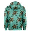 Chocolate Background Floral Pattern Men s Pullover Hoodie View2