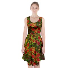 Flower Red Nature Garden Natural Racerback Midi Dress by Nexatart