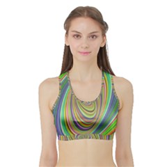 Ellipse Background Elliptical Sports Bra With Border by Nexatart