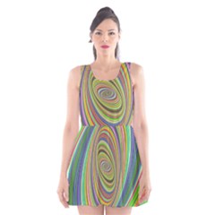 Ellipse Background Elliptical Scoop Neck Skater Dress by Nexatart