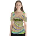 Ellipse Background Elliptical Butterfly Sleeve Cutout Tee  View1