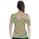 Ellipse Background Elliptical Butterfly Sleeve Cutout Tee  View2