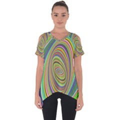 Ellipse Background Elliptical Cut Out Side Drop Tee by Nexatart