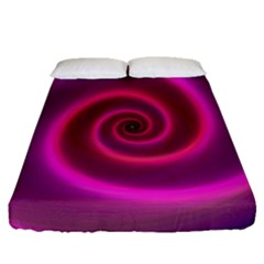 Pink Background Neon Neon Light Fitted Sheet (queen Size) by Nexatart