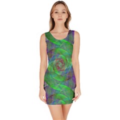 Fractal Spiral Swirl Pattern Bodycon Dress by Nexatart