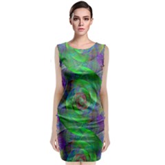 Fractal Spiral Swirl Pattern Sleeveless Velvet Midi Dress by Nexatart