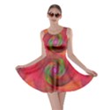 Red Spiral Swirl Pattern Seamless Skater Dress View1