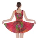 Red Spiral Swirl Pattern Seamless Skater Dress View2