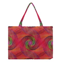 Red Spiral Swirl Pattern Seamless Medium Tote Bag by Nexatart