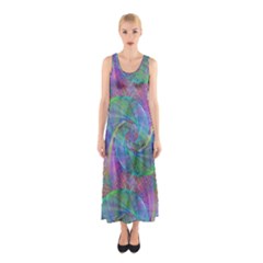 Spiral Pattern Swirl Pattern Sleeveless Maxi Dress by Nexatart