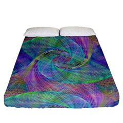 Spiral Pattern Swirl Pattern Fitted Sheet (queen Size) by Nexatart