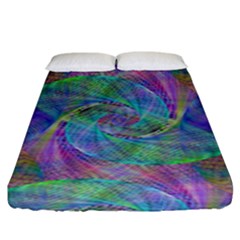 Spiral Pattern Swirl Pattern Fitted Sheet (king Size) by Nexatart