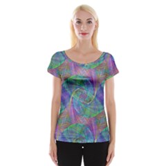 Spiral Pattern Swirl Pattern Cap Sleeve Tops by Nexatart