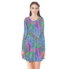 Spiral Pattern Swirl Pattern Flare Dress by Nexatart