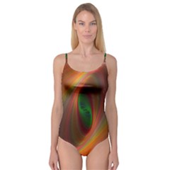 Ellipse Fractal Orange Background Camisole Leotard  by Nexatart