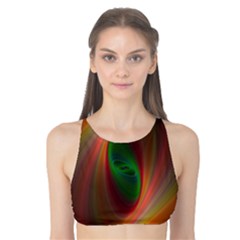 Ellipse Fractal Orange Background Tank Bikini Top by Nexatart