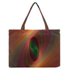 Ellipse Fractal Orange Background Zipper Medium Tote Bag by Nexatart