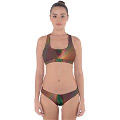 Ellipse Fractal Orange Background Cross Back Hipster Bikini Set by Nexatart