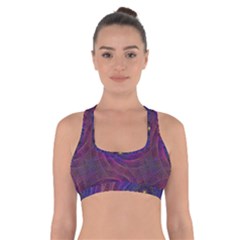 Pattern Seamless Repeat Spiral Cross Back Sports Bra by Nexatart