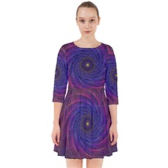 Pattern Seamless Repeat Spiral Smock Dress by Nexatart