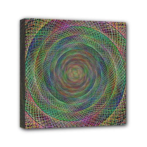 Spiral Spin Background Artwork Mini Canvas 6  x 6 